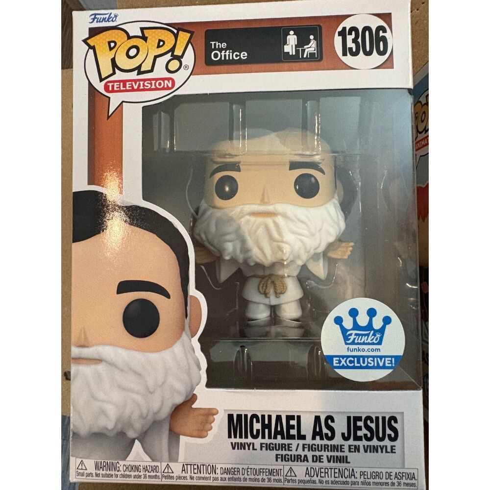 BNIB with Protector Funko Pop The Office Michael as Jesus #1306 Funko Exclusive